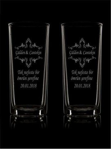Motifli Rakı Bardağı