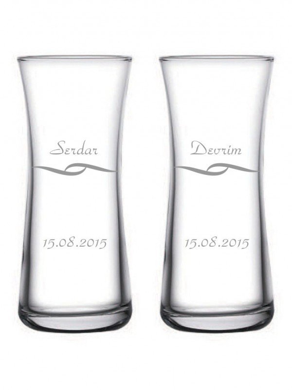 Motif işlemeli Heybeli Rakı Bardağı l Dsn-038