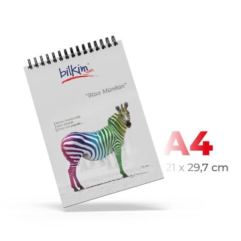 ALA-51 A4 KARTON KAPAKLI SPİRALLİ BLOKNOT