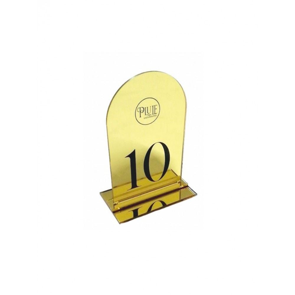 Masa Numarası Gold Aynalı Pleksi