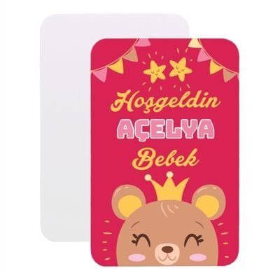 Hoş Geldin Bebek 9x6cm Magnet 10'lu