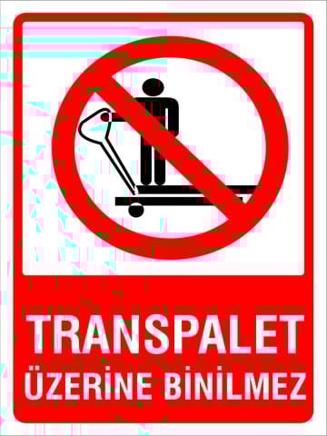 Transpalet Üzerine Binilmez