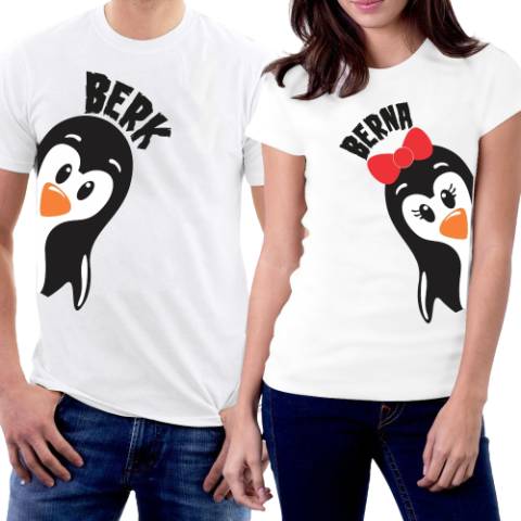 Sevgililer Gününe Özel Sevimli Çift T-Shirt