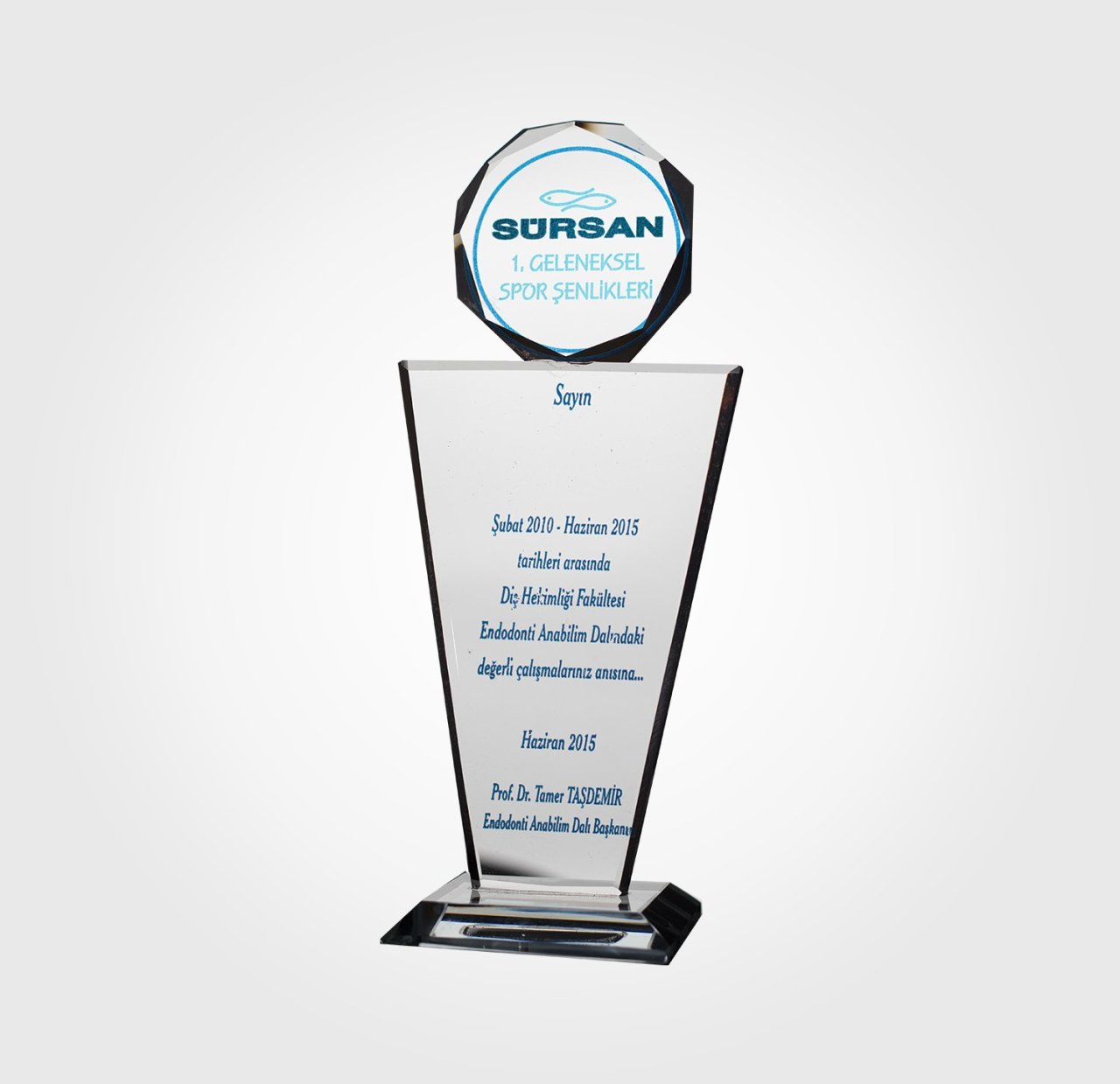 Spor Şenlikleri Özel Kristal Plaket