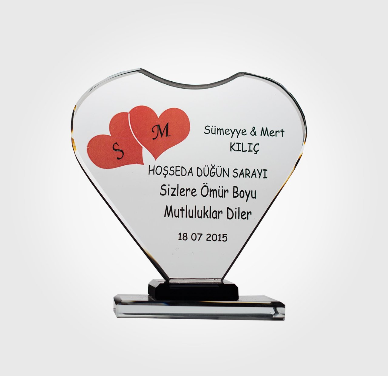 Kalpli Kristal Plaket