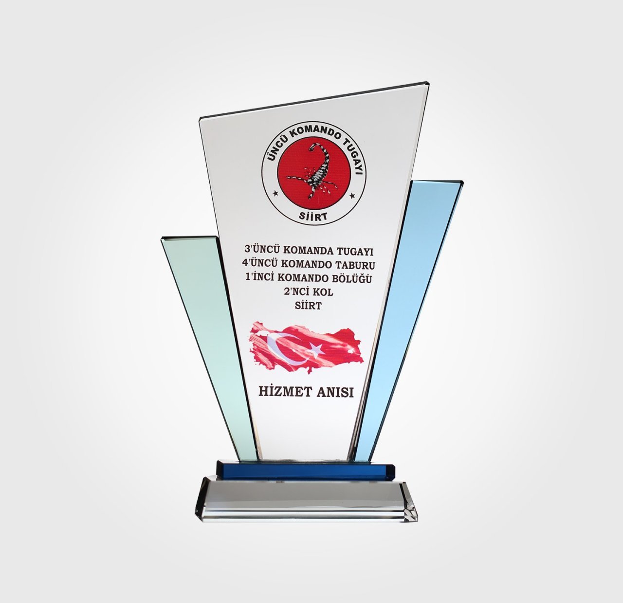 Hizmet Anısı Özel Kristal Plaket